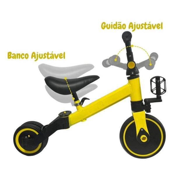 Imagem de Bicicleta Equilíbrio 2 Em 1 Importway Bw312Am Amarelo/Preto