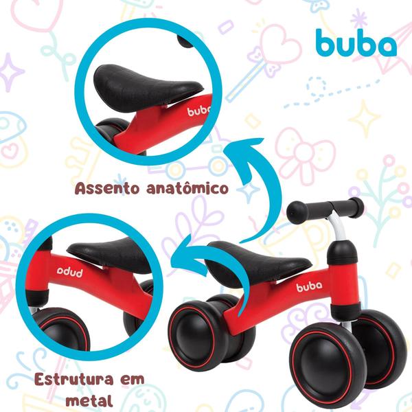 Bicicleta Equilíbrio Andador Sem Pedal Bebê Da Buba Vermelho Imagem de Bicicleta Equilíbrio Andador Sem Pedal Bebê Da Buba Vermelho