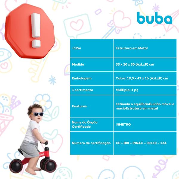 Bicicleta Equilíbrio Andador Sem Pedal Bebê Da Buba Vermelho Imagem de Bicicleta Equilíbrio Andador Sem Pedal Bebê Da Buba Vermelho