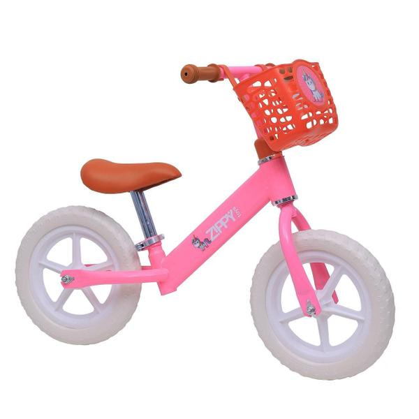 Imagem de Bicicleta Equilíbrio Aro 12 Bike Infantil Sem Pedal Cestinha