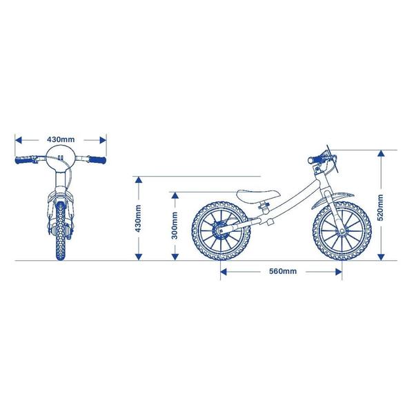 Imagem de Bicicleta Equilíbrio Balance Sem Pedal Aro 12 Fast Nathor