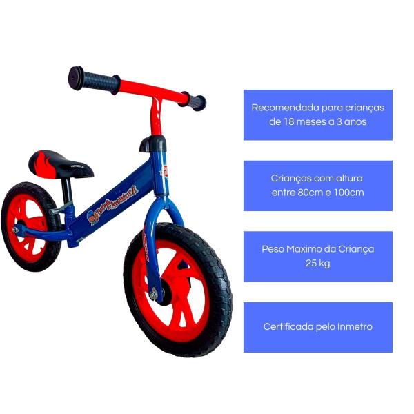 Imagem de Bicicleta Equilibrio Infantil Azul Sem Pedal Bike Balance