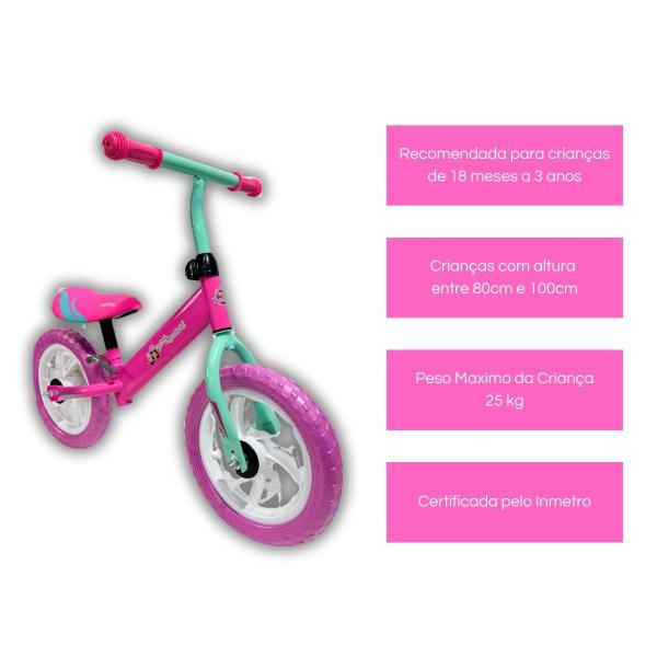 Imagem de Bicicleta Equilibrio Infantil Rosa Sem Pedal Bike Balance