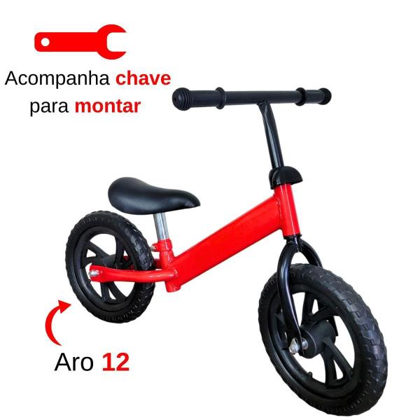 Imagem de Bicicleta Equilíbrio Infantil Sem Pedal Aro 12 Até 25Kg