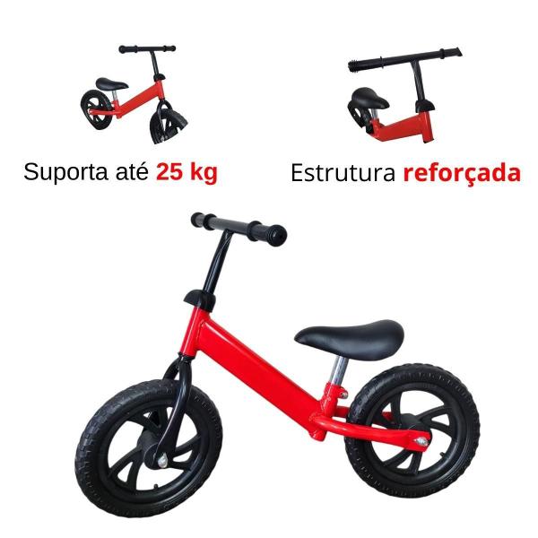 Imagem de Bicicleta Equilíbrio Infantil Sem Pedal Aro 12 Até 25Kg