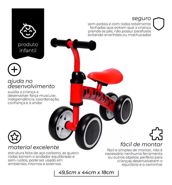 Imagem de Bicicleta Equilíbrio Sem Pedal Andador Infantil Zippy