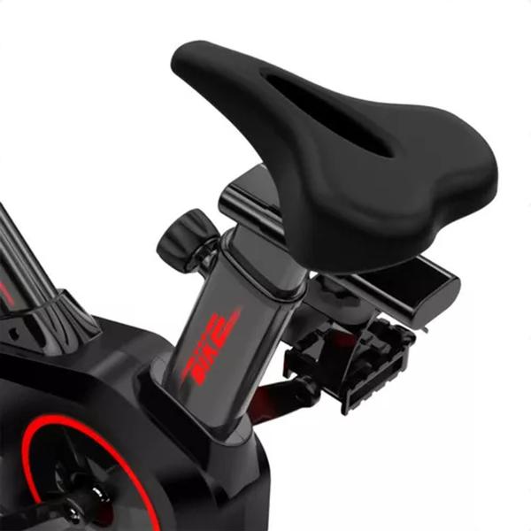 Imagem de Bicicleta Ergométrica Fitness Spinning Cor  Preto E Vermelho