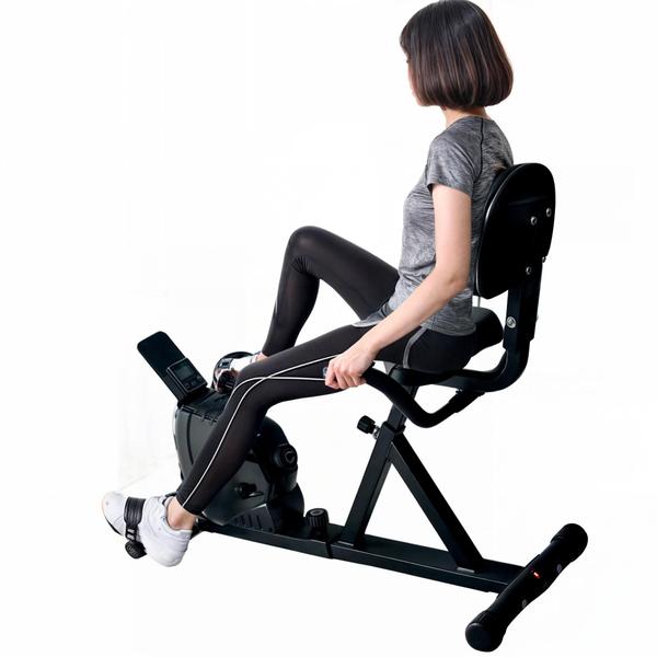 Imagem de Bicicleta Ergometrica Horizontal Magnetica Com Monitor para ver Calorias queimadas e distancia