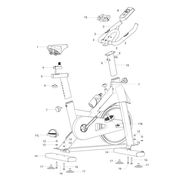 Imagem de Bicicleta Ergometrica Spinning ate 150kg Mecanica Preta NSP11 GTA Tech