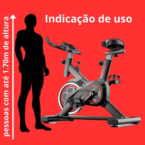 Imagem de Bicicleta Ergométrica Spinning Fitness Profissional Vermelha