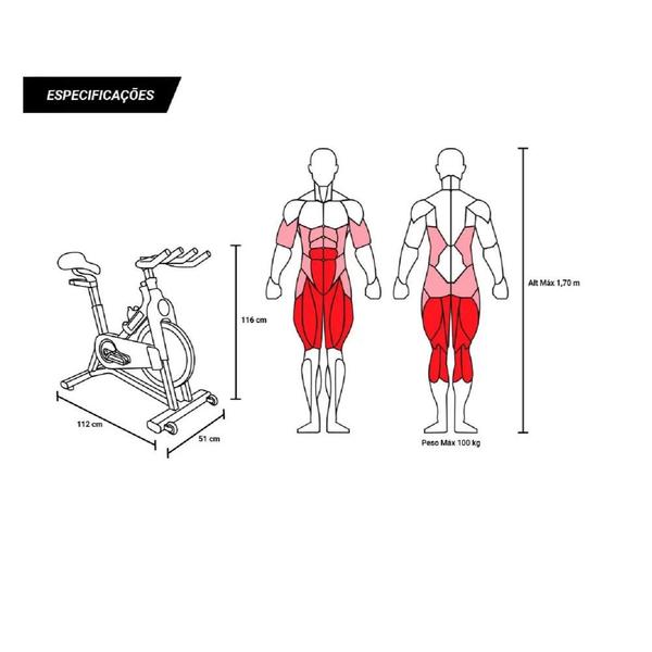 Imagem de Bicicleta Ergométrica Spinning Kikos F2i Roda de Inércia 8kg Residencial
