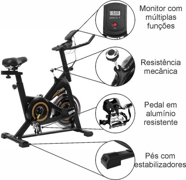 Bicicleta Ergométrica Spinning Mecanica 5Kg Chase Odin Fit Imagem de Bicicleta Ergométrica Spinning Mecanica 5Kg Chase Odin Fit