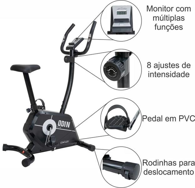 Bicicleta Ergométrica Vertical Magnética Century Odin Fit Imagem de Bicicleta Ergométrica Vertical Magnética Century Odin Fit