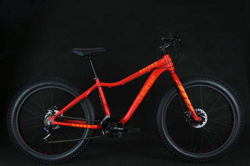 Imagem de Bicicleta Fat Bike Pneu Largo Aro 26 Alumínio 21V Shimano Freio a Disco Laranja