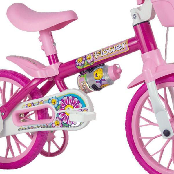 Imagem de Bicicleta Feminina Aro 12 Marca Nathor Modelo Flower C/Cesta