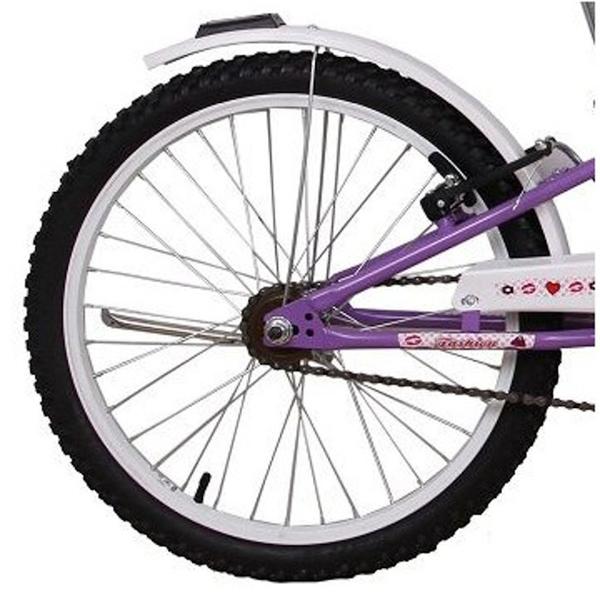 Imagem de Bicicleta Feminina Aro 20 Fashion com Cestinha Violeta