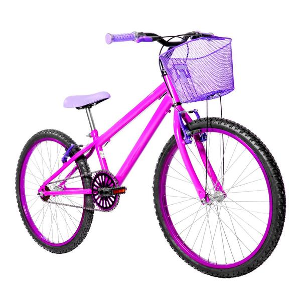 Imagem de Bicicleta Feminina Aro 24 Alumínio Colorido + Kit Premium