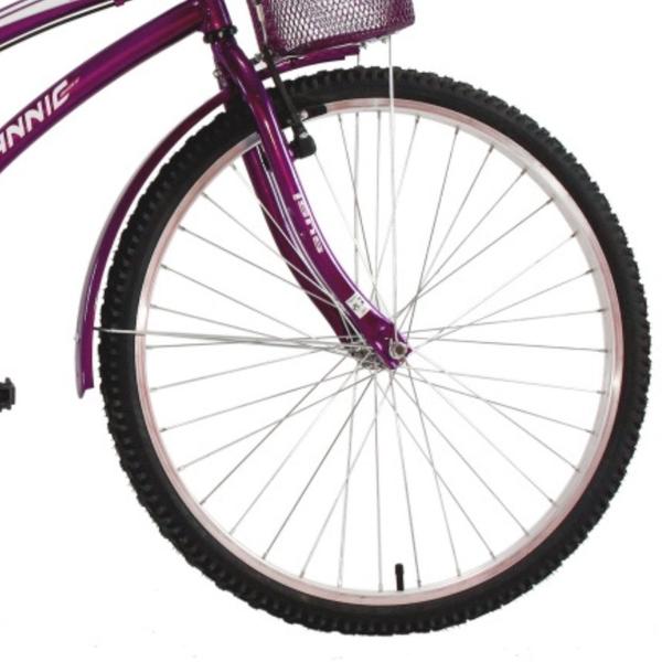 Imagem de Bicicleta Feminina Aro 24 com cestinha Susi Violeta