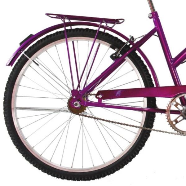 Imagem de Bicicleta Feminina Aro 24 com cestinha Susi Violeta