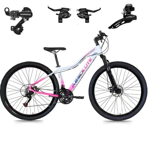 Imagem de Bicicleta Feminina Aro 29 Absolute Hera 21v Cambios e Trocadores Shimano Suspencao Passeio Pedal