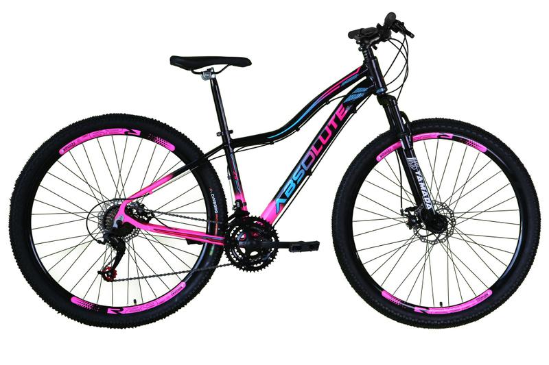 Imagem de Bicicleta Feminina Aro 29 Absolute Hera Alumínio 21v Freio a Disco Garfo Suspensão - Preto/Rosa