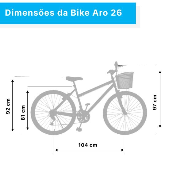 Imagem de Bicicleta Feminina Forss Anny Aro 26 C/cestinha 18 Marchas