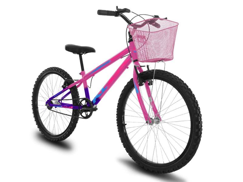 Imagem de Bicicleta Feminina Infantil Aro 24 KOG - Perfeita para Presentear, com Cestinha e Preço Especial!