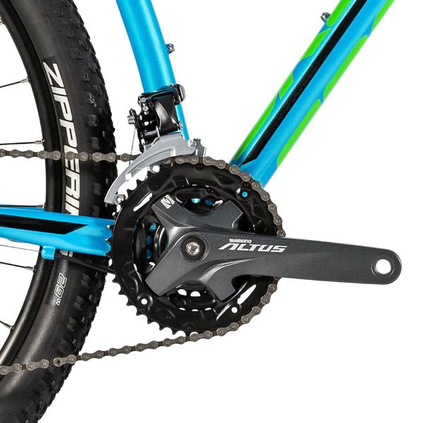 Imagem de Bicicleta Groove Hype 70 27v HD Azul/Verde/Preto Quadro 15