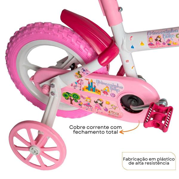 Imagem de Bicicleta Infantil Aro 12 Bike Com Rodinha Para Crianças 3 a 5 Anos Menina Menino Styll Baby