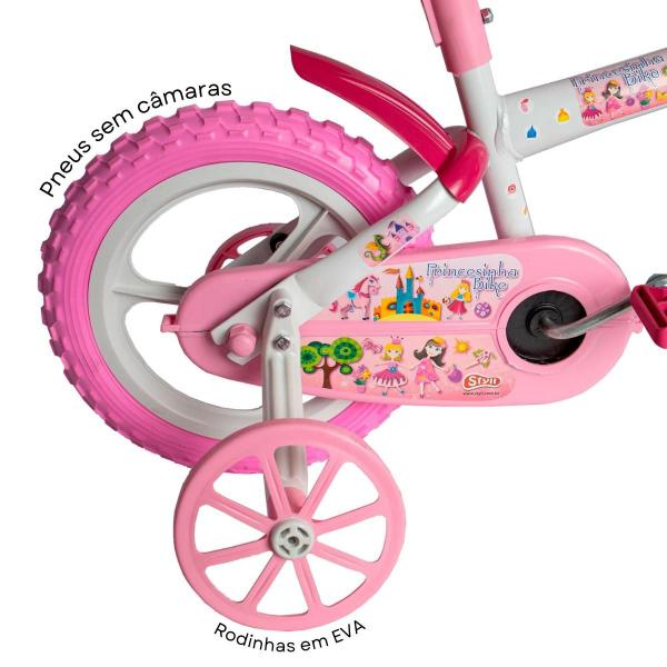 Imagem de Bicicleta Infantil Aro 12 Bike Com Rodinha Para Crianças 3 a 5 Anos Menina Menino Styll Baby