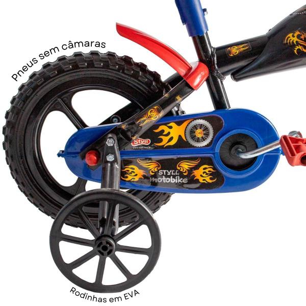 Imagem de Bicicleta Infantil Aro 12 Bike Com Rodinha Para Crianças 3 a 5 Anos Menina Menino Styll Baby