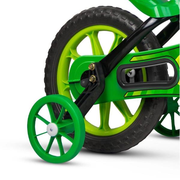 Imagem de Bicicleta Infantil Aro 12 Black Nathor Com Rodinhas