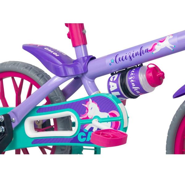 Imagem de Bicicleta Infantil Aro 12 Cecizinha com Rodinhas - Nathor By Caloi