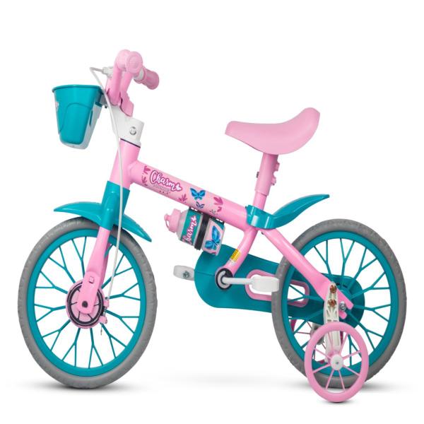 Imagem de Bicicleta Infantil Aro 12 Charm Nathor Garrafinha Capacete