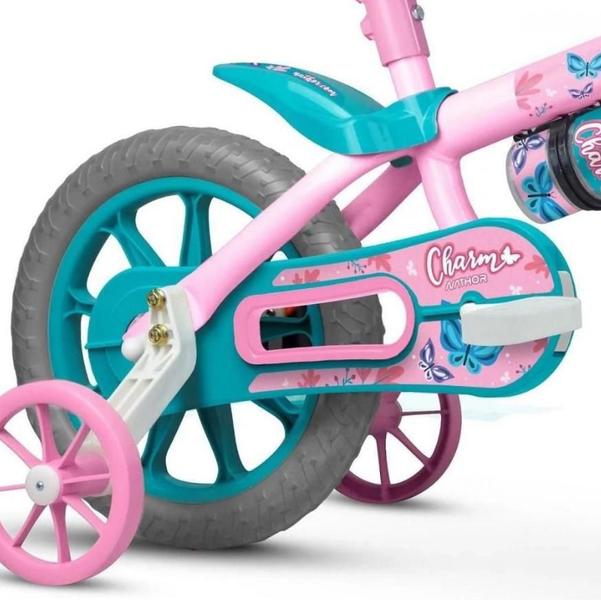 Imagem de Bicicleta Infantil Aro 12 com Rodinhas Menina Charm - Nathor