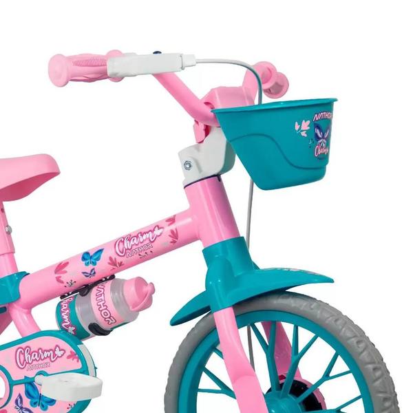 Imagem de Bicicleta Infantil Aro 12 com Rodinhas Menina Charm - Nathor