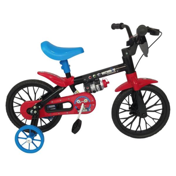 Imagem de Bicicleta Infantil Aro 12 com Rodinhas Menino Mechanic - Nathor