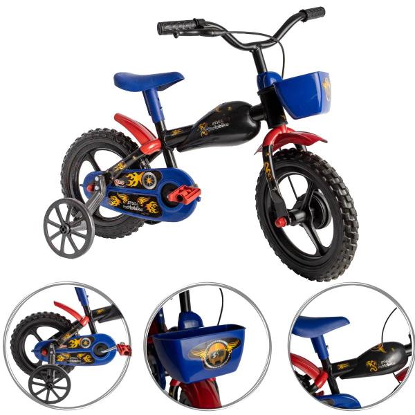 Imagem de Bicicleta Infantil Aro 12  com rodinhas Motobike Styll