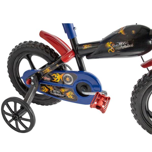 Imagem de Bicicleta Infantil Aro 12  com rodinhas Motobike Styll