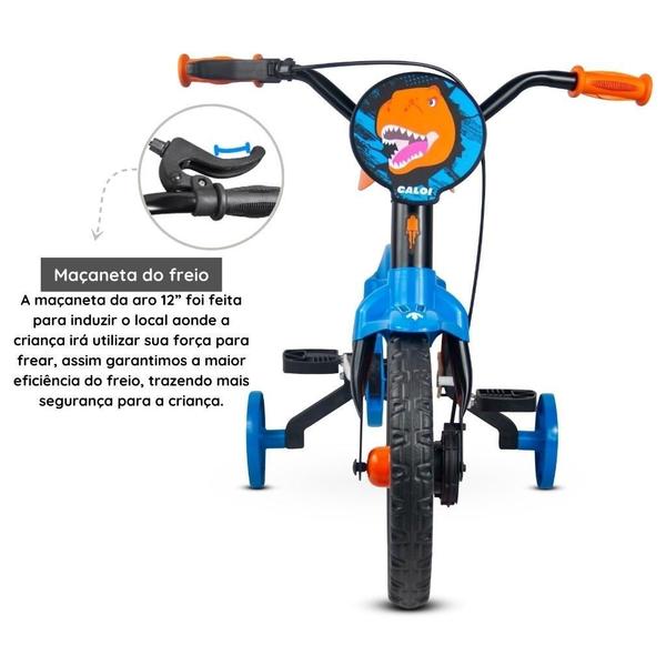 Imagem de Bicicleta Infantil Aro 12 Com Rodinhas Power Rex E Capacete