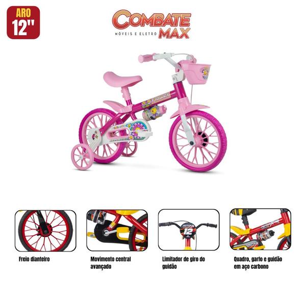 Imagem de Bicicleta Infantil Aro 12 Flower 11 - Nathor