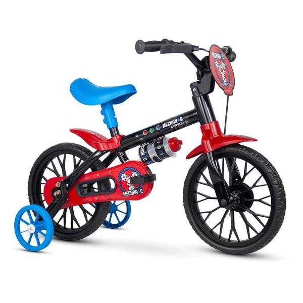 Imagem de Bicicleta Infantil Aro 12 Mechanic E Capacete Spider-Man