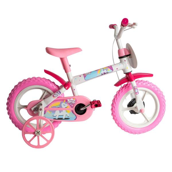 Imagem de Bicicleta Infantil Aro 12 Menina Criança c Rodinha Unicórnio