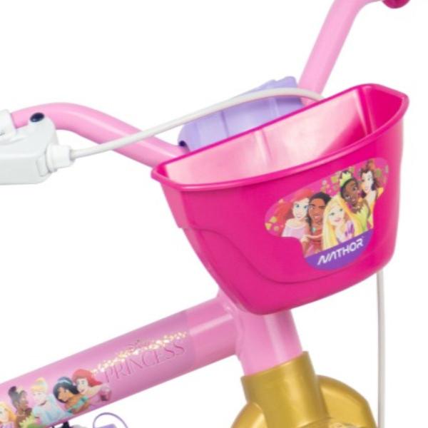 Imagem de Bicicleta Infantil Aro 12 Menina Princesa Disney Nathor Rosa