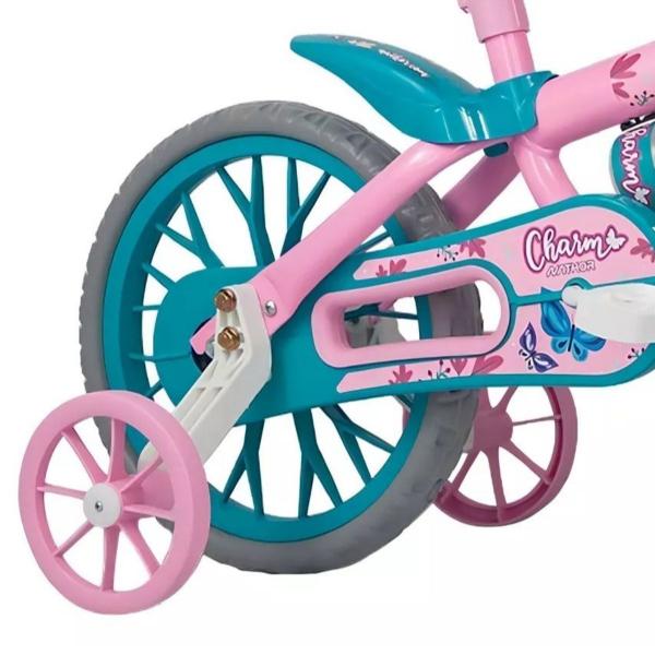 Imagem de Bicicleta Infantil Aro 12 Nathor Charm Rosa Menina 2-5 Anos