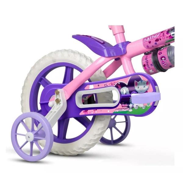 Imagem de Bicicleta Infantil Aro 12 Nathor Menina Cor Rosa/Violeta