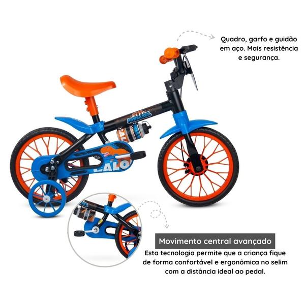 Imagem de Bicicleta Infantíl Aro 12 Power Rex Caloi Nathor Pt - Partir de 3 Anos C/rodinhas E Capacete