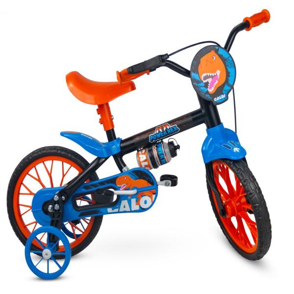 Imagem de Bicicleta Infantil Aro 12 Power Rex Rodinhas Meninos Caloi