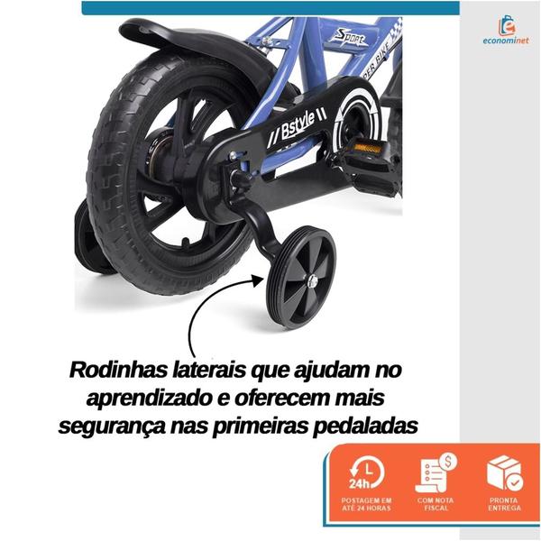 Imagem de Bicicleta Infantil Aro 12 Speedy com Rodinhas Removíveis Menino Menina Freio Seguro Presente Cestinha Cesto Diversão e Segurança