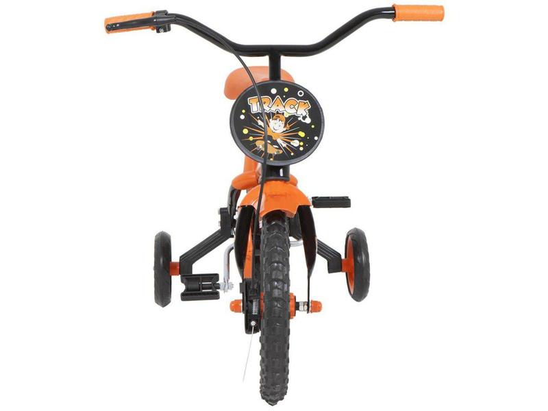 Imagem de Bicicleta Infantil Aro 12 Track & Bikes - Arco Iris PO Preto e Laranja com Rodinhas